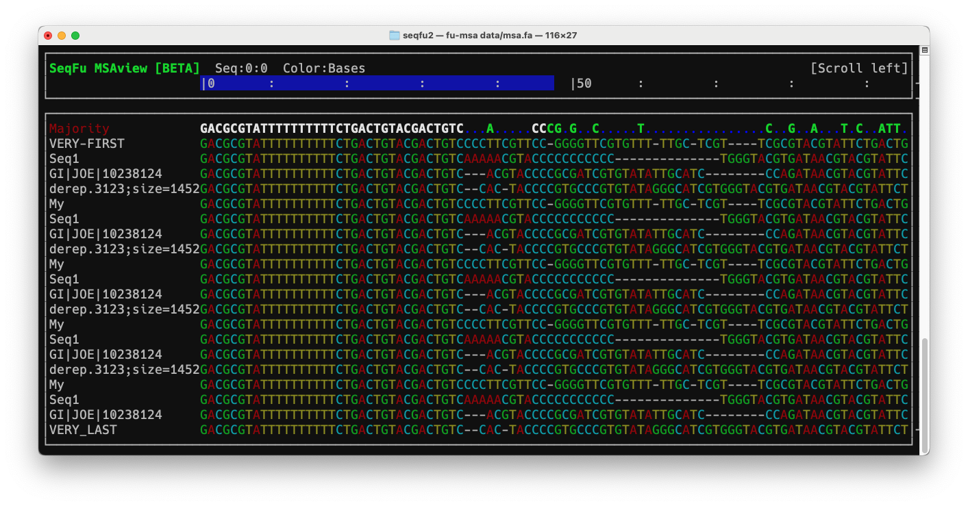 Multiple sequence aligner