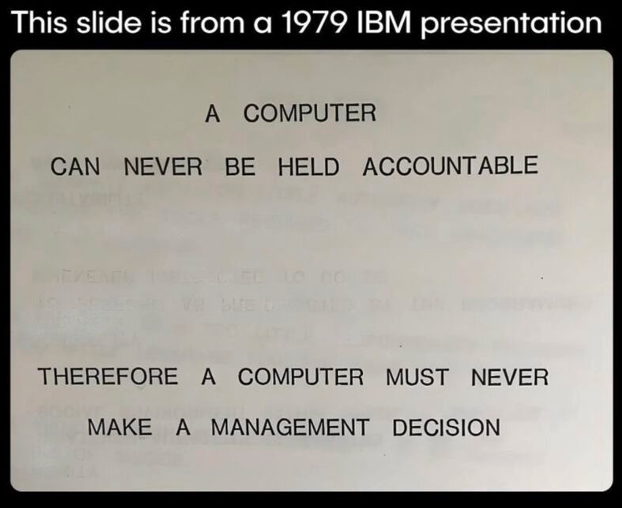 IBM slide on accountability
